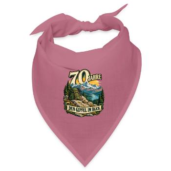 70 Jahre Gipfelblick Abenteuer - Bandana Dreieckstuch - Mauve - Vorne
