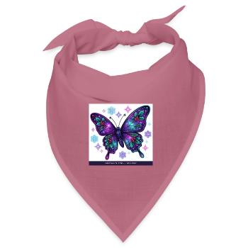 Wintergalaxie Schmetterling - Bandana Dreieckstuch - Mauve - Vorne