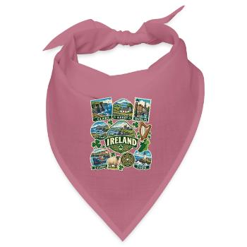 Irland Reisesticker - Bandana Dreieckstuch - Mauve - Vorne