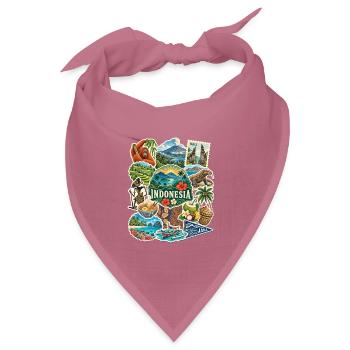 Indonesien Reisesticker - Bandana Dreieckstuch - Mauve - Vorne