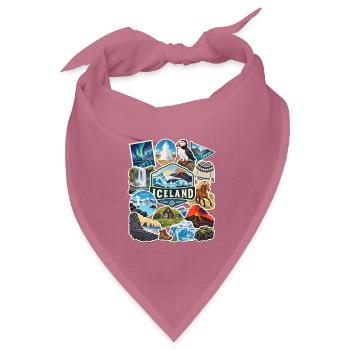 Island Reisesticker - Bandana Dreieckstuch - Mauve - Vorne
