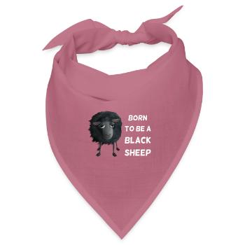 Born to Be a Black Sheep - Schwarzes Schaf - Bandana Dreieckstuch - Mauve - Vorne