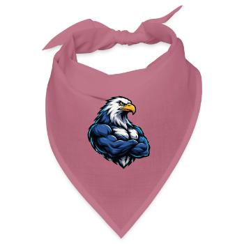 Adler Muskelkraft Comic-Illustration - Bandana Dreieckstuch - Mauve - Vorne