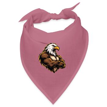 Muskulöses Adler-Maskottchen - Bandana Dreieckstuch - Mauve - Vorne