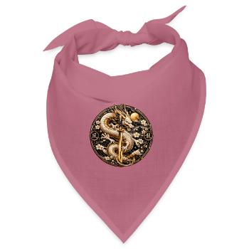 Goldener Drachenklingentraum - Bandana Dreieckstuch - Mauve - Vorne