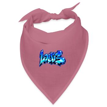 Electric Blue Wolf Graffiti! Wilde Straßenkunst - Bandana Dreieckstuch - Mauve - Vorne