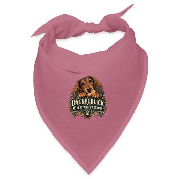 Dackelblick. Widerstand zwecklos. - Bandana Dreieckstuch - Mauve - Vorne
