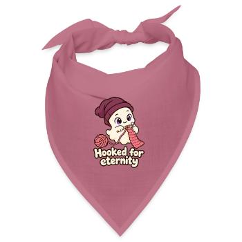 Hooked for Eternity – Süßer häkelnder Geist - Bandana Dreieckstuch - Mauve - Vorne