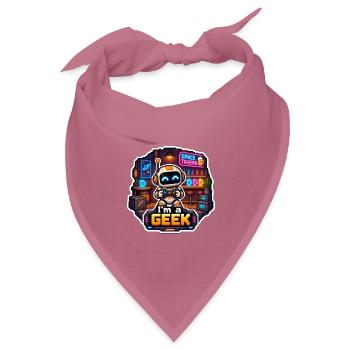 ICH BIN EIN NERD – Neon Space Robot Bar - Bandana Dreieckstuch - Mauve - Vorne