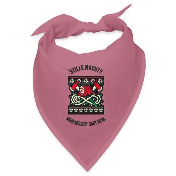 Feuerwehr Weihnachten Melder Ugly Christmas - Bandana Dreieckstuch - Mauve - Vorne