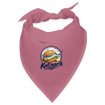 Fischkopp Kulinarik. Wat mutt, dat mutt. - Bandana Dreieckstuch - Mauve - Vorne
