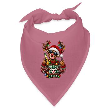 Ugly Christmas - Bandana Dreieckstuch - Mauve - Vorne