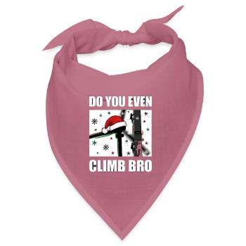 Do You Even Climb Bro Windrad Weihnachten - Bandana Dreieckstuch - Mauve - Vorne