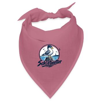Fischkopp Schietwetter. Wat mutt, dat mutt. - Bandana Dreieckstuch - Mauve - Vorne