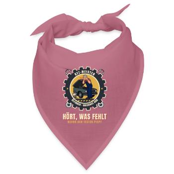 Kfz-Meister – Mechaniker Werkstatt Meisterbrief - Bandana Dreieckstuch - Mauve - Vorne