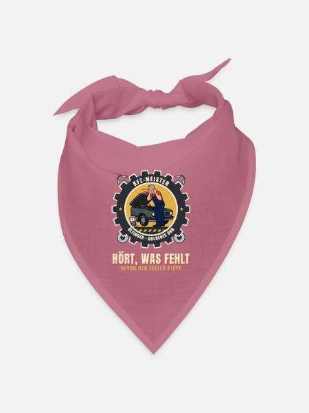 Kfz-Meister – Mechaniker Werkstatt Meisterbrief - Bandana Dreieckstuch - Mauve