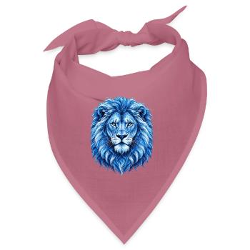 Löwe blaue Löwen aus Afrika König der Tiere - Bandana Dreieckstuch - Mauve - Vorne