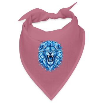 Löwe blaue Löwen aus Afrika König der Tiere - Bandana Dreieckstuch - Mauve - Vorne