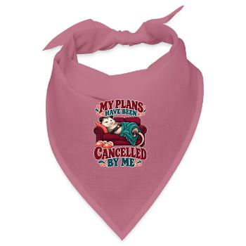  My Plans Have Been Cancelled By Me Faultier Auf - Bandana Dreieckstuch - Mauve - Vorne