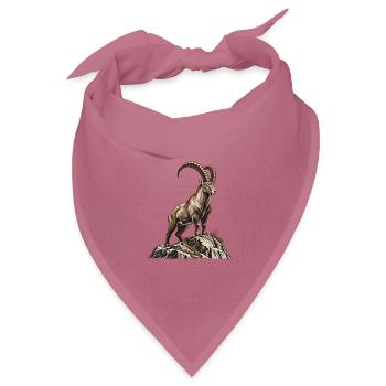 Alpensteinbock – König der Felsen - Bandana Dreieckstuch - Mauve - Vorne