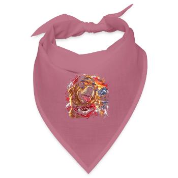 Cooler Golden Retriever mit Sonnenbrille - Bandana Dreieckstuch - Mauve - Vorne
