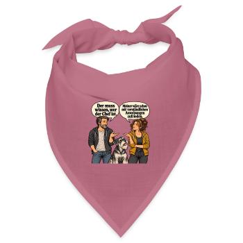 Der muss wissen wer der Chef ist - Bandana Dreieckstuch - Mauve - Vorne