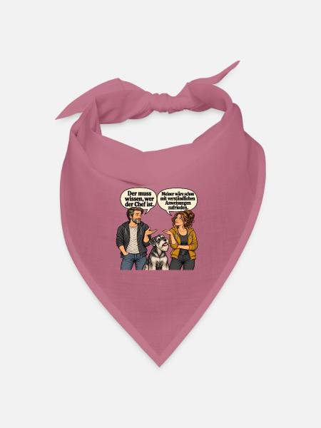 Der muss wissen wer der Chef ist - Bandana Dreieckstuch - Mauve