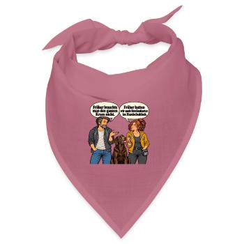 Strassenkarten-Spruch_beim_Hundetraining - Bandana Dreieckstuch - Mauve - Vorne