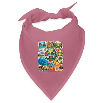 Philippinen Reisesticker - Bandana Dreieckstuch - Mauve - Vorne