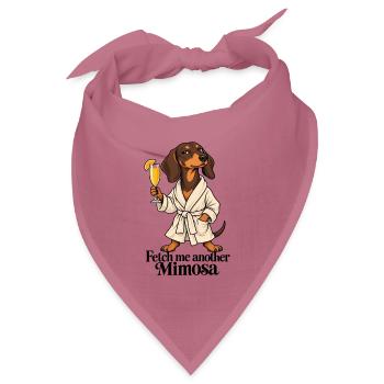 Dachshund Spa Day - Bandana Dreieckstuch - Mauve - Vorne