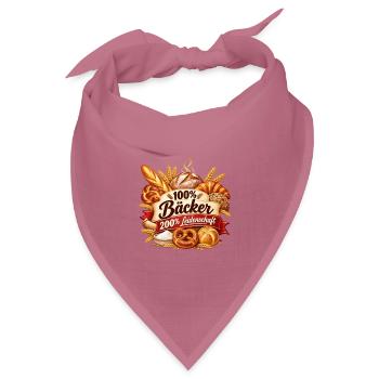 100% Bäcker – Leidenschaft pur - Bandana Dreieckstuch - Mauve - Vorne