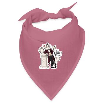 Katzenaristokrat: Die Kühnheit - Bandana Dreieckstuch - Mauve - Vorne