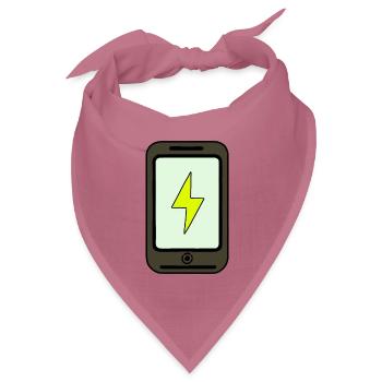 Smartphone am Ladegerät aufladen - Bandana Dreieckstuch - Mauve - Vorne