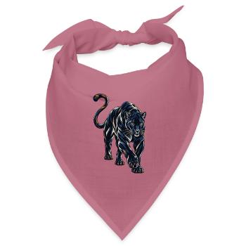 Schwarzer Panther - Bandana Dreieckstuch - Mauve - Vorne