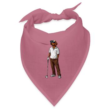 Labrador Retriever Golf - Bandana Dreieckstuch - Mauve - Vorne