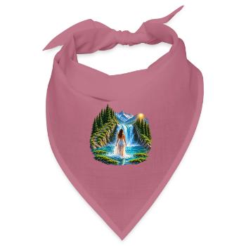 Magischer Wasserfall - Bandana Dreieckstuch - Mauve - Vorne