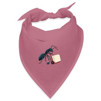 Kraftvolle Ameise mit Kaffee und Zucker - Bandana Dreieckstuch - Mauve - Vorne