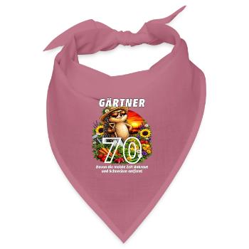 Gärtner Unkraut und Schnecken entfernt 70 - Bandana Dreieckstuch - Mauve - Vorne