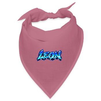 LEON Graffiti Name Street Art Hip Hop 3D - Bandana Dreieckstuch - Mauve - Vorne