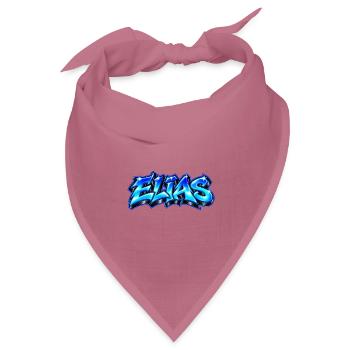 ELIAS Graffiti Name Street Art Hip Hop 3D - Bandana Dreieckstuch - Mauve - Vorne