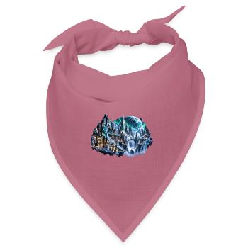 MELVIG – Eisstadt unter Nordlichtern - Bandana Dreieckstuch - Mauve - Vorne