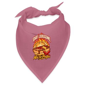Scharfe Leberkassemmel Nix für Preißn - Bandana Dreieckstuch - Mauve - Vorne