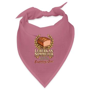 Leberkas-Sommelier Empfehlung a Dicke - Bandana Dreieckstuch - Mauve - Vorne