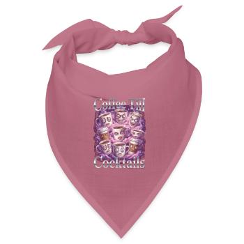 Coffee Till Cocktails Funny Cups - Bandana Dreieckstuch - Mauve - Vorne