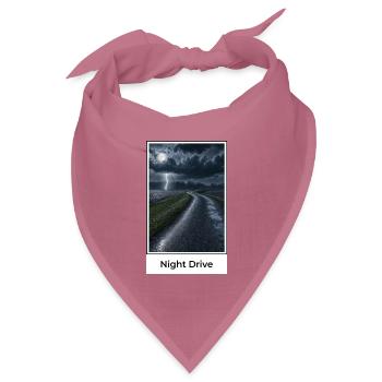 Nachtfahrt durch Gewitter - Bandana Dreieckstuch - Mauve - Vorne