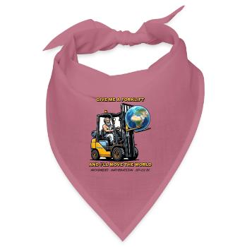 Archimedes – Gebt mir einen Stapler - Bandana Dreieckstuch - Mauve - Vorne