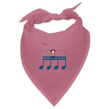 Headphones Blue Notes – T-Shirt für Musikliebhaber - Bandana Dreieckstuch - Mauve - Vorne