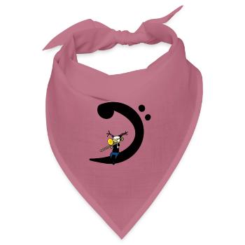 Posaunen-Bass Clef – Posaunist-Musik-T-Shirt - Bandana Dreieckstuch - Mauve - Vorne