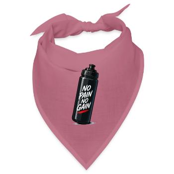 No Pain No Gain Flasche Design - Bandana Dreieckstuch - Mauve - Vorne
