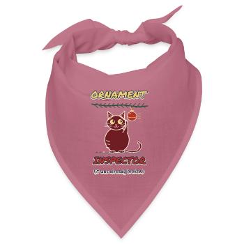 Ornament Inspector – Lustige Weihnachtskatze - Bandana Dreieckstuch - Mauve - Vorne